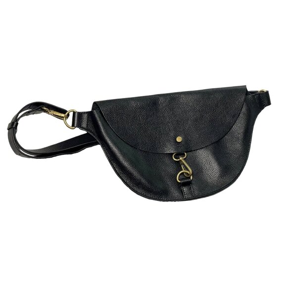 Banana Republic Factory Black Leather Crossbody Bag - Picture 2 of 10